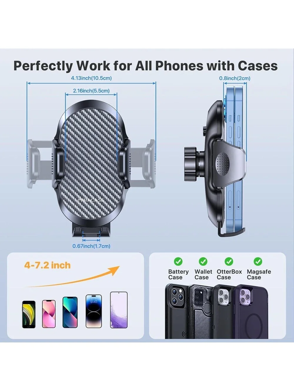 Miracase Phone Holders for Your Car with Metal Hook Clip Air Vent Cell Phone St
